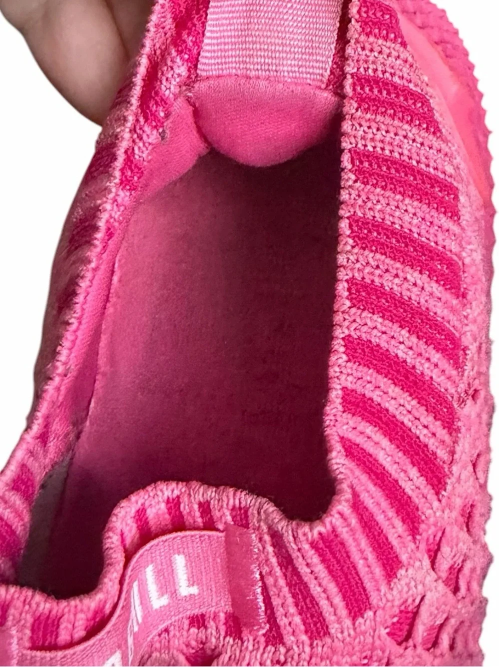 NoBull Hot Pink Knit Trainer Running Shoes Sneakers Size US 5.5 / EU 38
